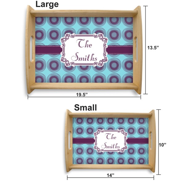 Concentric Circles Serving Tray Wood Sizes