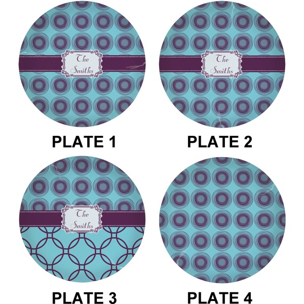 Concentric Circles Set of Lunch / Dinner Plates (Approval)