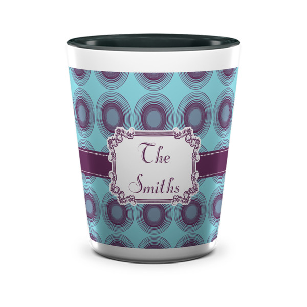 Concentric Circles Shot Glass - Two Tone - FRONT