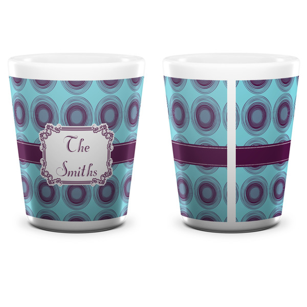 Concentric Circles Shot Glass - White - APPROVAL