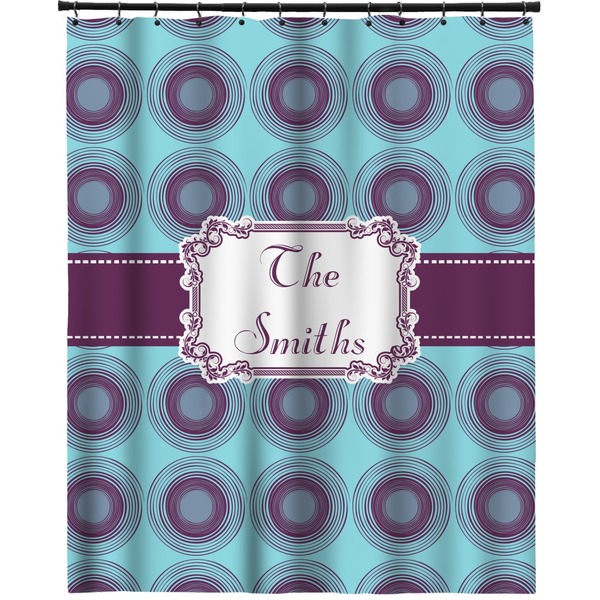 Custom Concentric Circles Extra Long Shower Curtain - 70"x84" (Personalized)