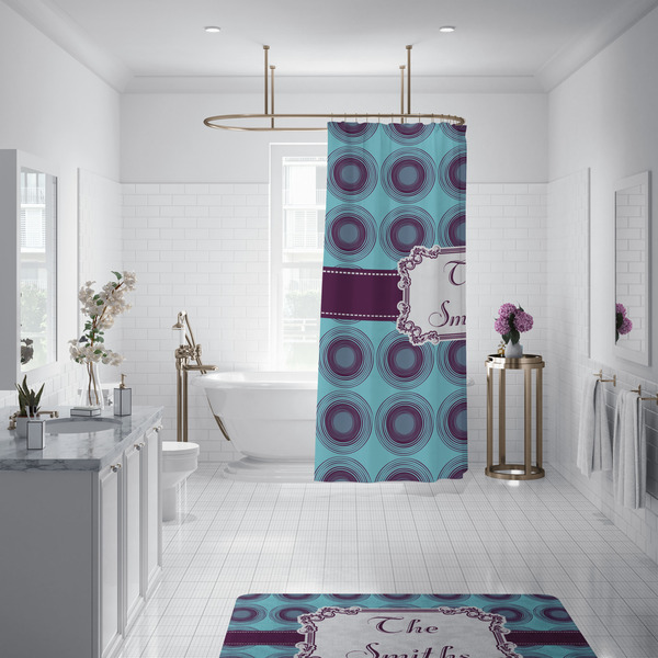 Concentric Circles Shower Curtain - Custom Size