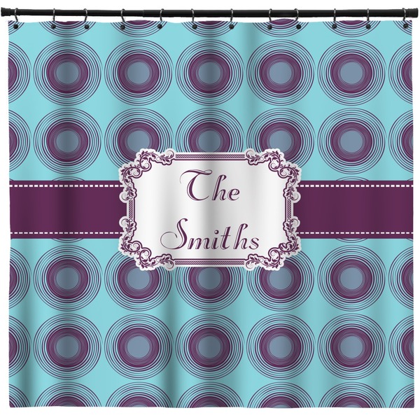 Custom Concentric Circles Shower Curtain (Personalized)