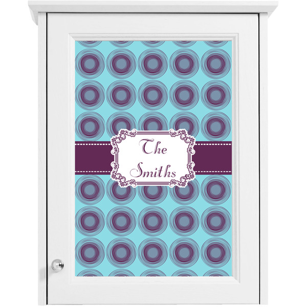 Concentric Circles Single White Cabinet Decal