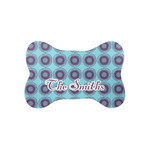 Concentric Circles Bone Shaped Dog Food Mat (Small) (Personalized)