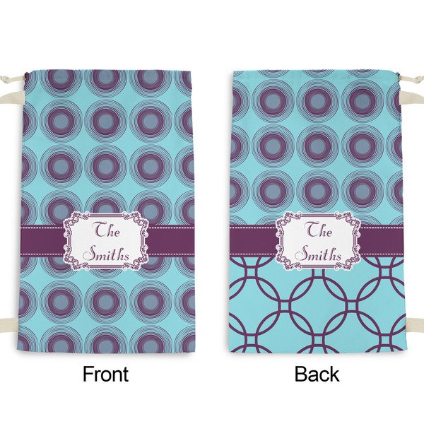 Concentric Circles Small Laundry Bag - Front & Back View
