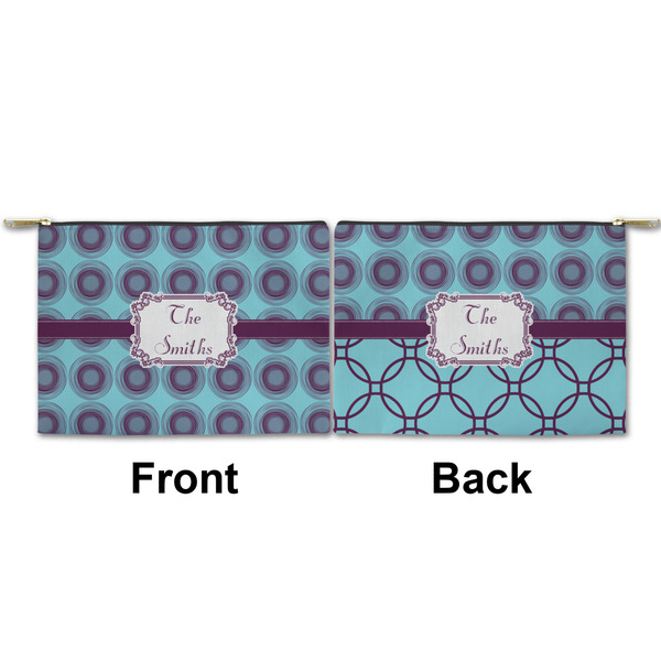 Concentric Circles Small Zipper Pouch Approval (Front and Back)