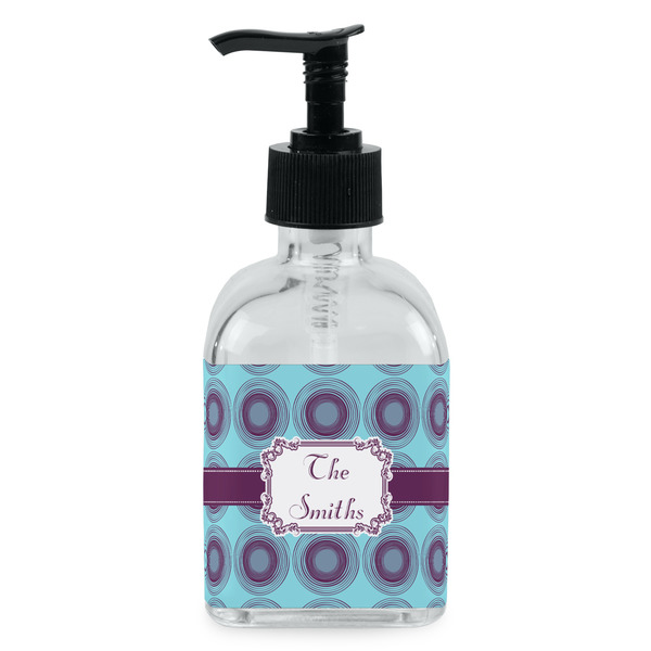 Custom Concentric Circles Glass Soap & Lotion Bottle - Single Bottle (Personalized)