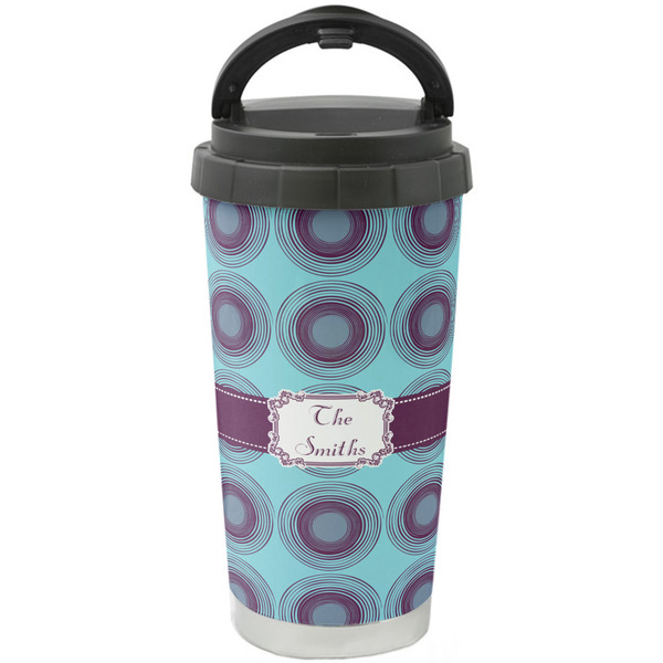 Custom Concentric Circles Stainless Steel Coffee Tumbler (Personalized)