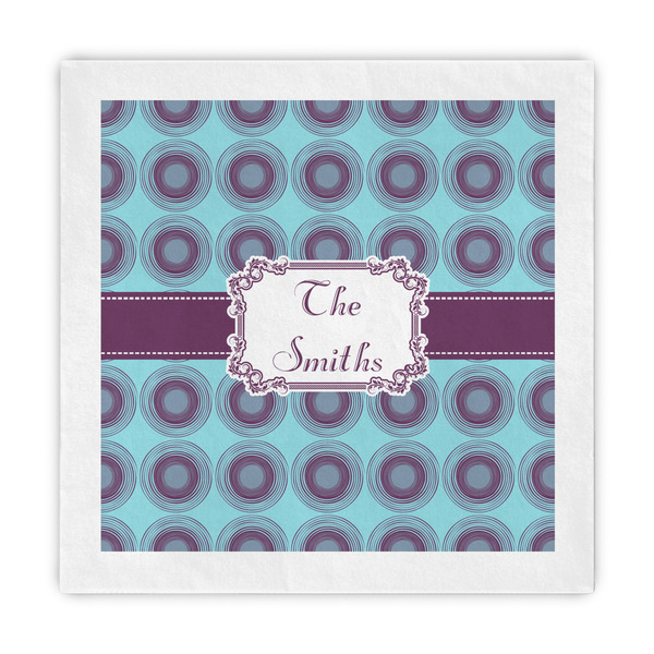 Custom Concentric Circles Decorative Paper Napkins (Personalized)