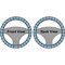 Concentric Circles Steering Wheel Cover- Front and Back