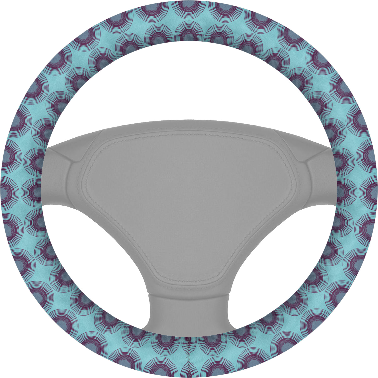 Concentric Circles Steering Wheel Cover (Personalized) YouCustomizeIt