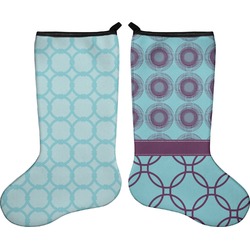 Concentric Circles Holiday Stocking - Double-Sided - Neoprene