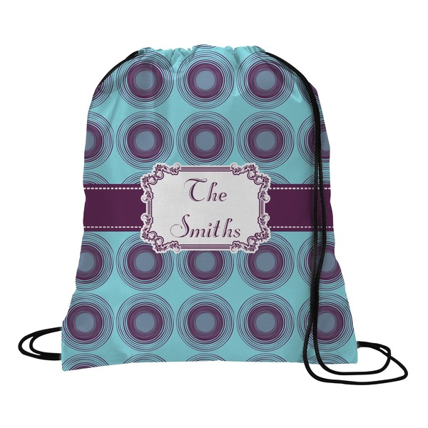 Custom Concentric Circles Drawstring Backpack (Personalized)