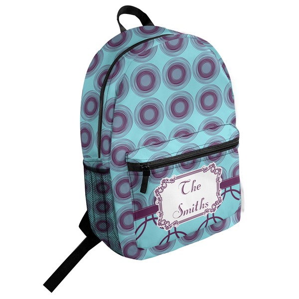 Custom Concentric Circles Student Backpack (Personalized)