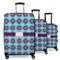 Concentric Circles 3 Piece Luggage Set - 20" Carry On, 24" Medium Checked, 28" Large Checked (Personalized)