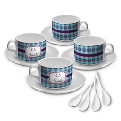 Concentric Circles Tea Cup - Set of 4 (Personalized)
