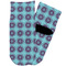 Concentric Circles Toddler Ankle Socks - Single Pair - Front and Back
