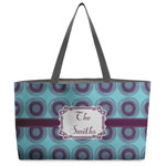 Concentric Circles Beach Totes Bag - w/ Black Handles (Personalized)