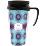 Concentric Circles Acrylic Travel Mug with Handle (Personalized)