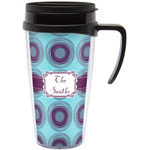 Concentric Circles Acrylic Travel Mug with Handle (Personalized)