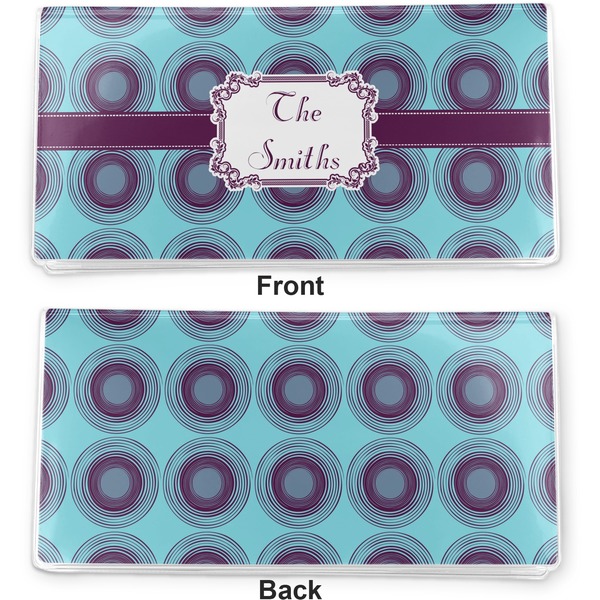 Concentric Circles Vinyl Check Book Cover - Front and Back