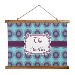 Concentric Circles Wall Hanging Tapestry - Wide (Personalized)