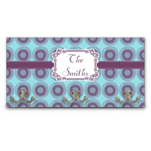 Custom Concentric Circles Wall Mounted Coat Rack (Personalized)