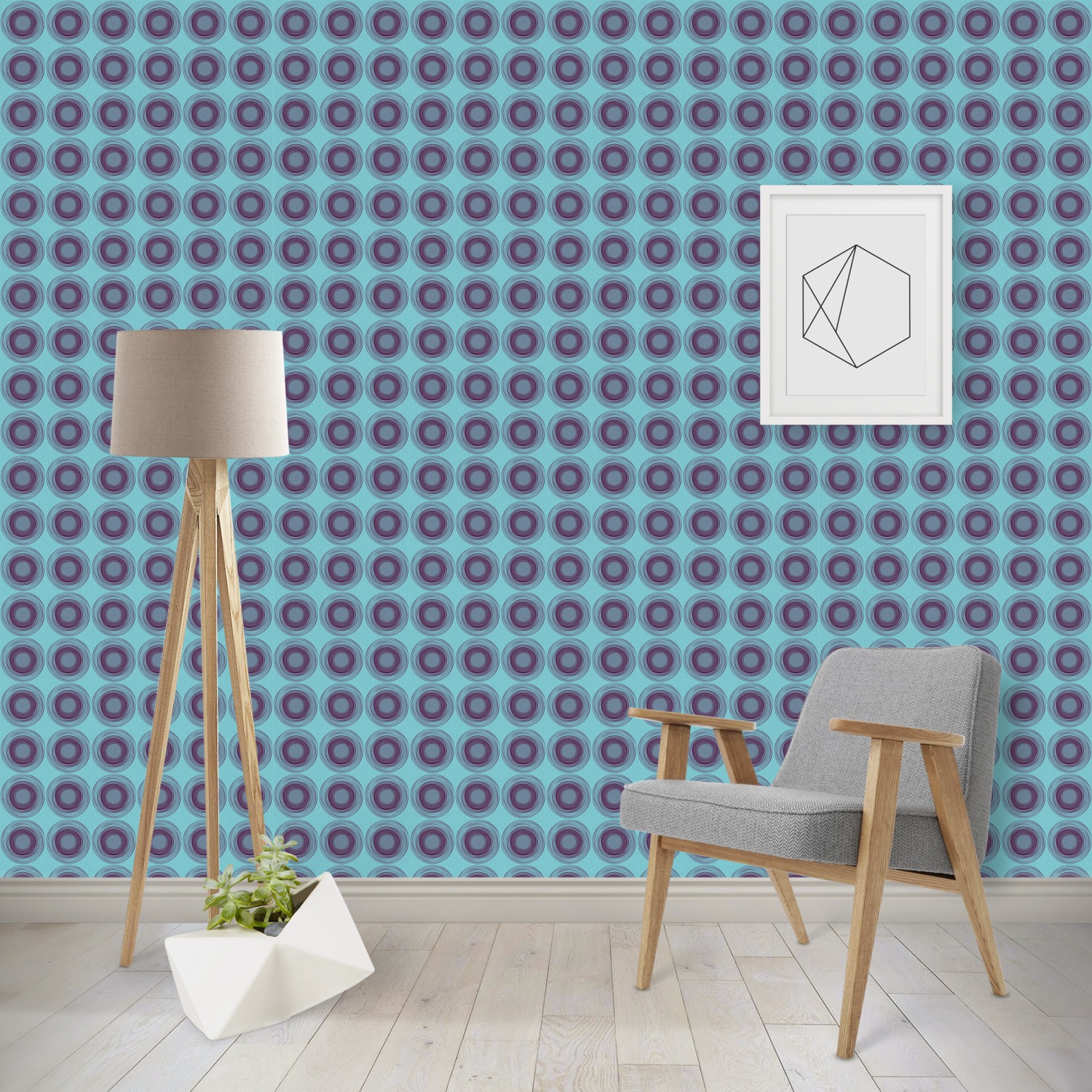Custom Concentric Circles Wallpaper & Surface Covering | YouCustomizeIt