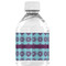 Concentric Circles Water Bottle Label - Back View