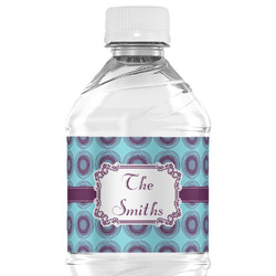 Concentric Circles Water Bottle Labels - Custom Sized (Personalized)