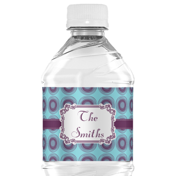 Custom Concentric Circles Water Bottle Labels - Custom Sized (Personalized)