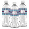 Concentric Circles Water Bottle Labels - Front View