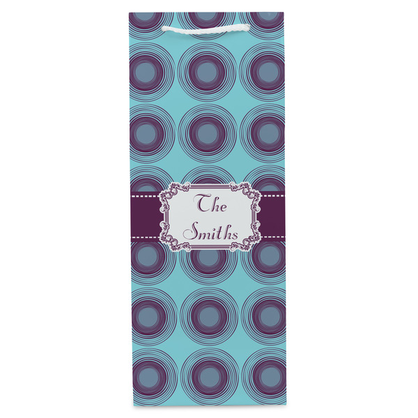 Concentric Circles Wine Gift Bag - Matte - Front