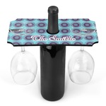 Concentric Circles Wine Bottle & Glass Holder (Personalized)