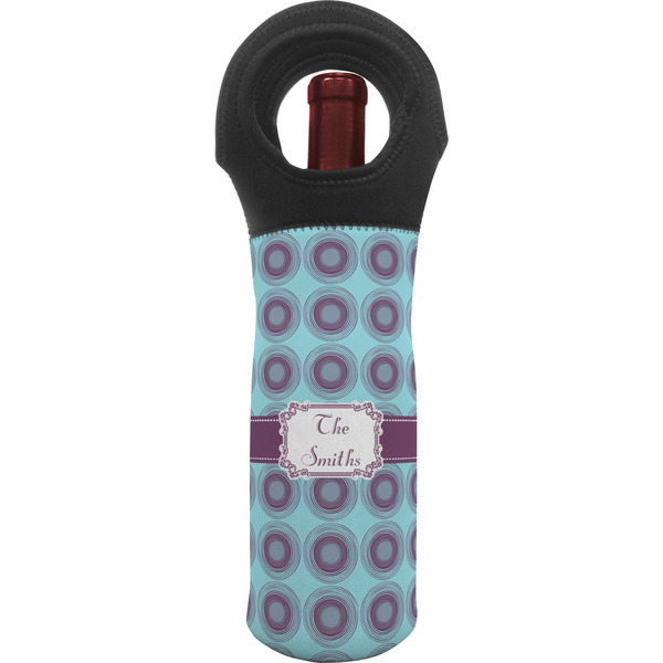 Custom Concentric Circles Wine Tote Bag (Personalized)