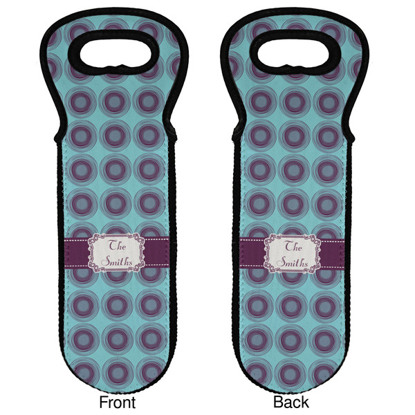 Concentric Circles Wine Tote Front & Back