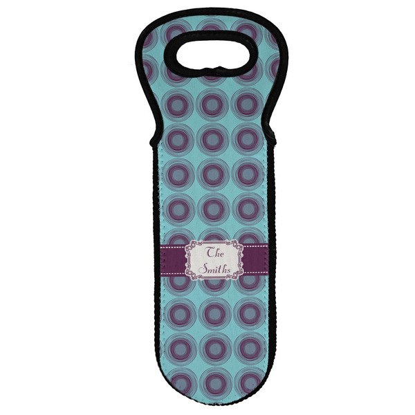 Custom Concentric Circles Wine Tote Bag (Personalized)