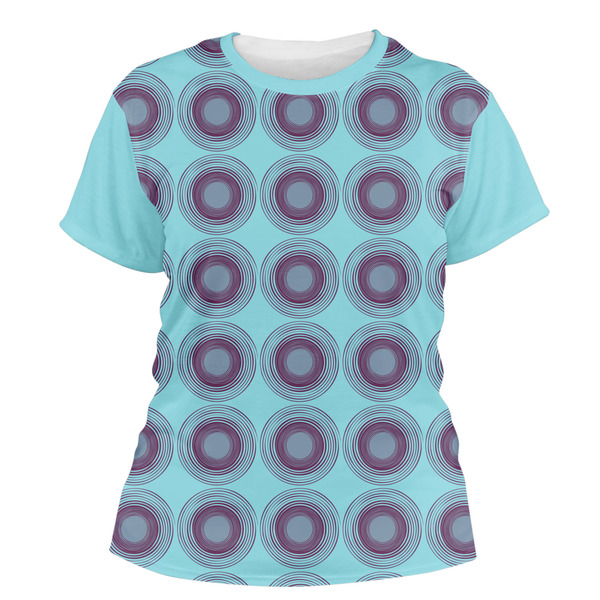 Custom Concentric Circles Women's Crew T-Shirt - 2X Large