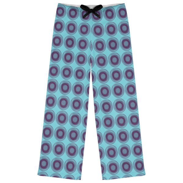 Custom Concentric Circles Womens Pajama Pants - 2XL