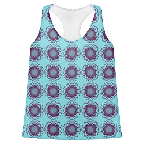Custom Concentric Circles Womens Racerback Tank Top