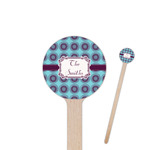 Concentric Circles Round Wooden Stir Sticks (Personalized)