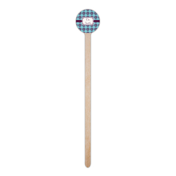 Concentric Circles Wooden 6" Stir Stick - Round - Single Stick