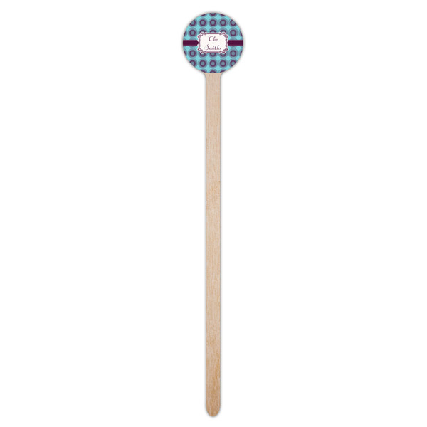 Concentric Circles Wooden 7.5" Stir Stick - Round - Single Stick