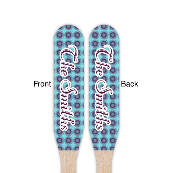 Concentric Circles Wooden Food Pick - Paddle - Double Sided - Front & Back