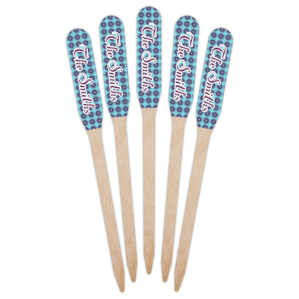 Concentric Circles Wooden Food Pick - Paddle - Fan View