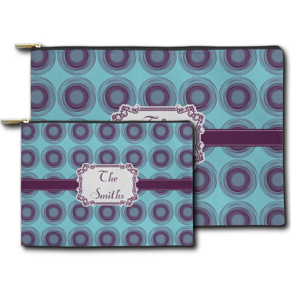 Concentric Circles Zippered Pouches - Size Comparison