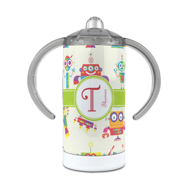 Custom Rocking Robots 12 oz Stainless Steel Sippy Cup (Personalized)