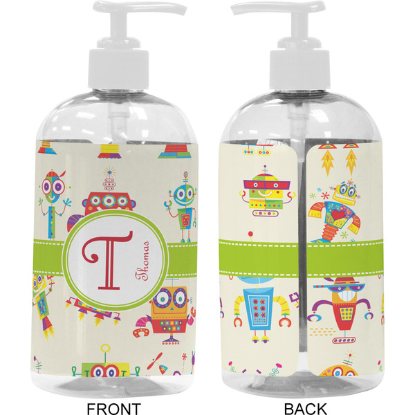 Rocking Robots 16 oz Plastic Liquid Dispenser- Approval- White