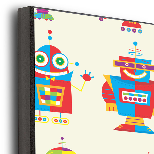 Rocking Robots 16x20 Wood Print - Closeup